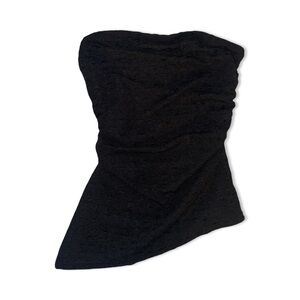 Women’s solid ruched side tub top | asymmetrical | Med | NEW